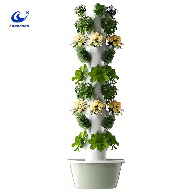 Automatic Hydroponic Growing Tower Smart Indoor Garden System for Leafy Greens Herbs Ball Vegetables with Self Watering