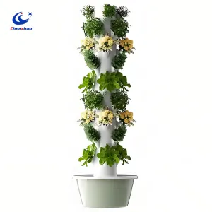 Automatic Hydroponic Growing Tower Smart Indoor Garden System for Leafy Greens Herbs Ball Vegetables with Self Watering