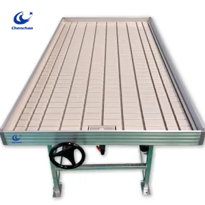 4'x8' Flood Tray with Mobile Rolling Bench High-Quality Greenhouse Plant Seedling Bed for Sale