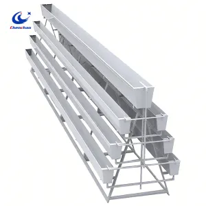 Vertical Hydroponic NFT Grow Channel System - Commercial Stackable Planting Gutter for Leafy Vegetables Herb Production