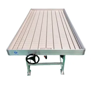 Greenhouse Benches Flood Grow Trays Sliding Tables Vertical Growing System Hydroponic Rolling Bench Grow Tables