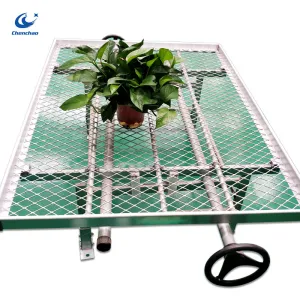 Metal Movable Mesh Seedbed Flower and Vegetable Nursery Table Greenhouse Seedbed Manufacturer