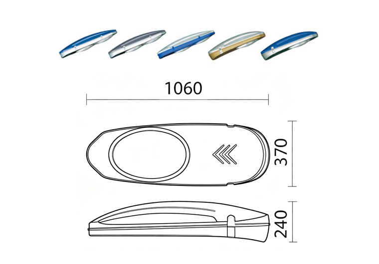 DONGFENG NO.1 LED Street Light with Aluminum Alloy Housing for Outdoor Road Lighting