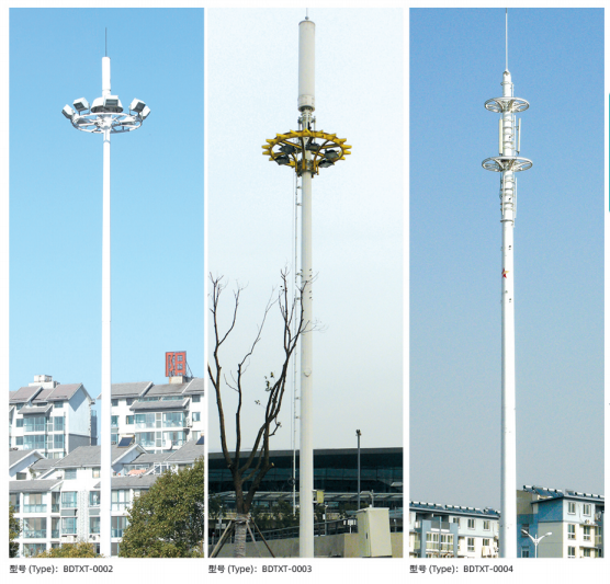 Decorative urban communication tower designs