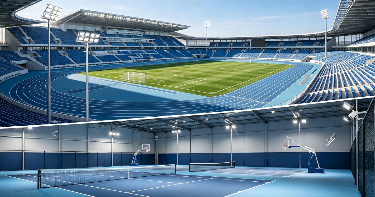 LED Sports Lighting Applications for Football Basketball Tennis and Athletic Facilities