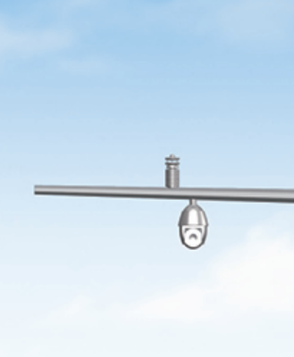 Traffic monitoring camera integrated into intelligent road pole