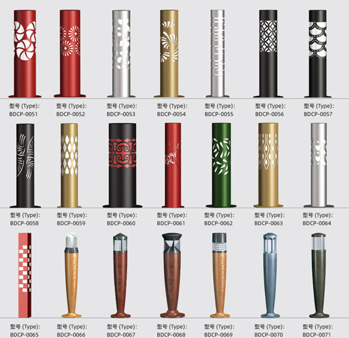 Modern landscape bollard light styles for architectural outdoor lighting