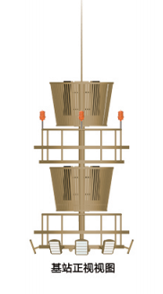 Integrated 5G base station enclosure on smart high mast light