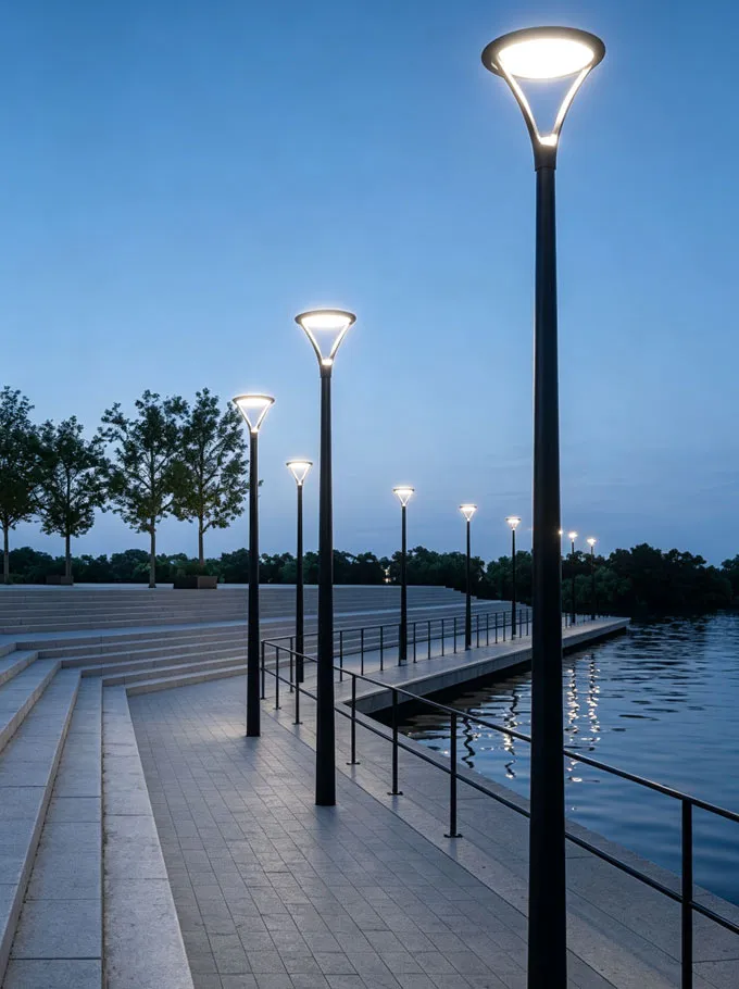 Modern LED Garden Light Pole