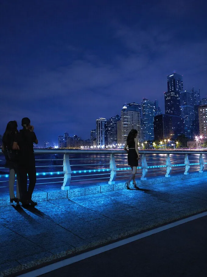 LED Illuminated Landscape Guardrail Series