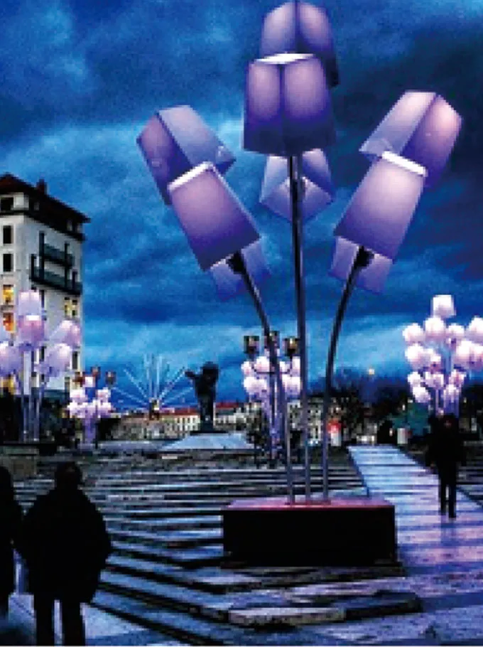 Artistic Sculptural Landscape Light