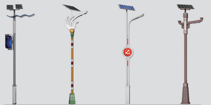 Lithium Battery Solar LED Street Lights for Roads Parks Residential Areas and Scenic Locations