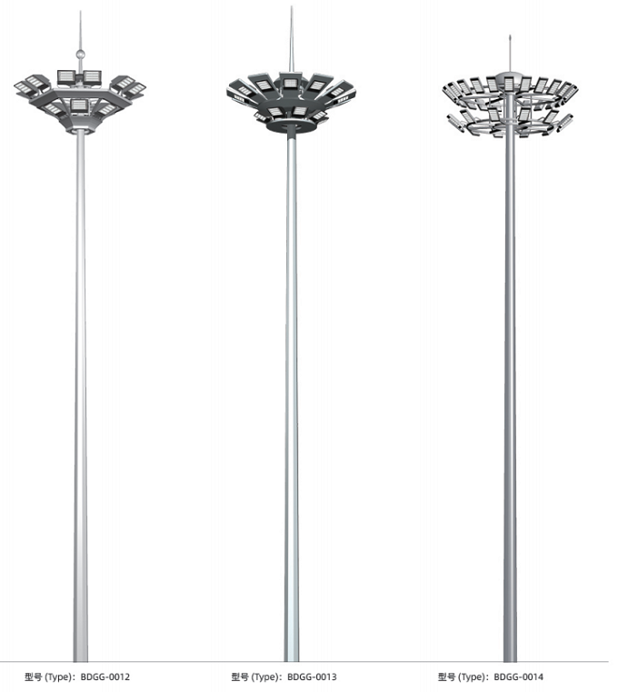 Architectural lamp head design of decorative LED high mast light