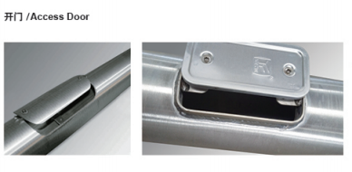 Maintenance access door on modular integrated street light pole