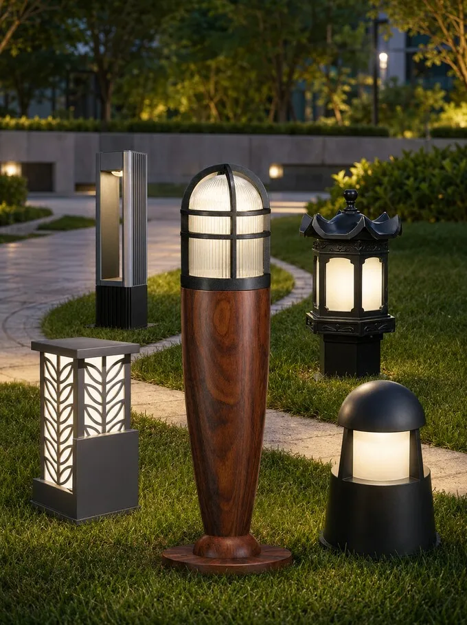 Outdoor Lawn Lights and Landscape Bollards