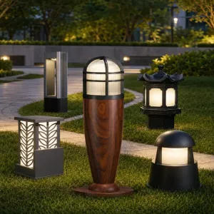 Outdoor Lawn Lights and Landscape Bollards