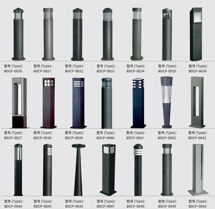 Modern landscape bollard light styles for architectural outdoor lighting
