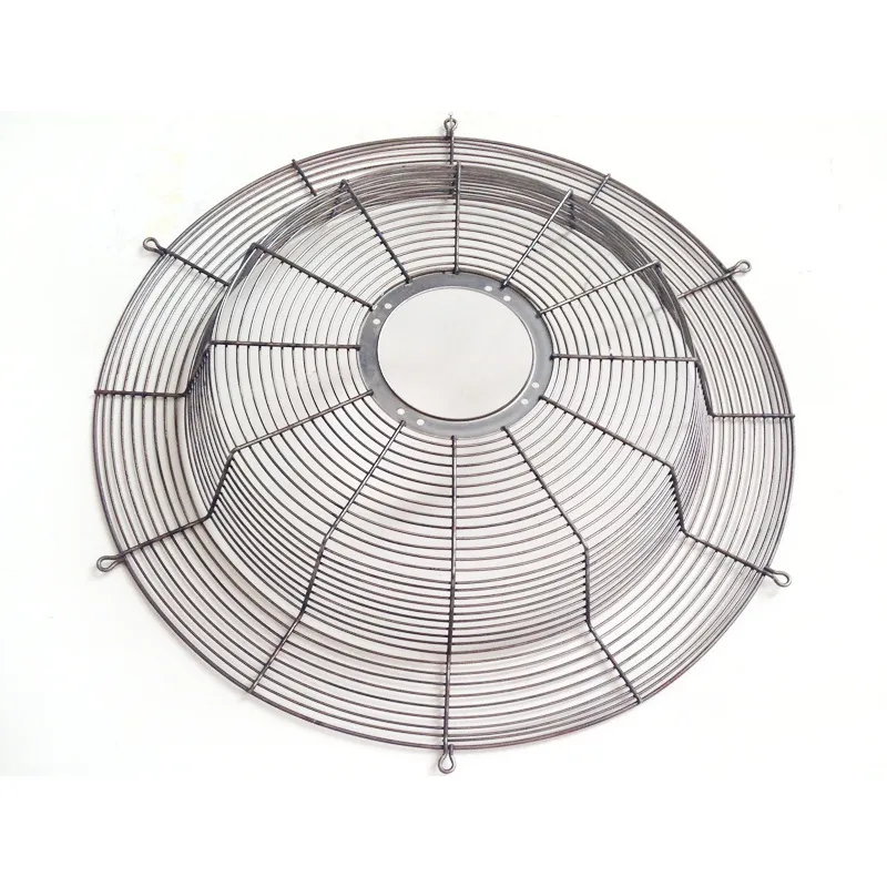 Protective mesh cover for industrial fan