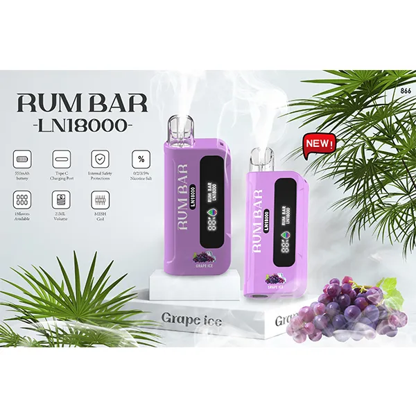 Rum Bar 18000 Puff Grape ice