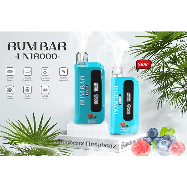 Rum Bar 18000 Puff Blueberry Baspheny