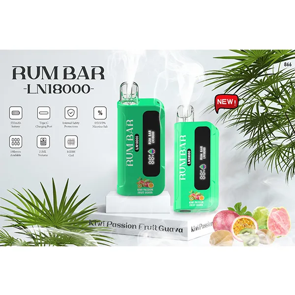 Rum Bar 18000 Puff Kiwi Passion Fruit Guava