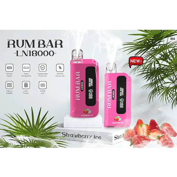 Rum Bar 18000 Puff Strawberry ice