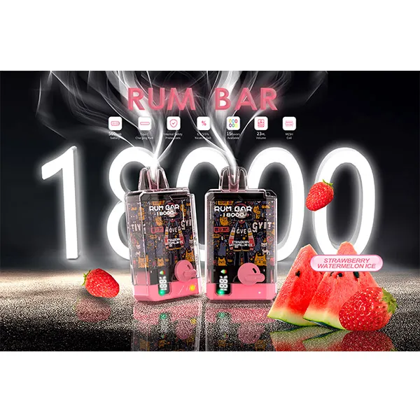 Rum Bar 18000 Puffs ΦΡΑΟΥΛΑ ΚΑΡΠΟΥΖΙ ΠΑΓΟΣ