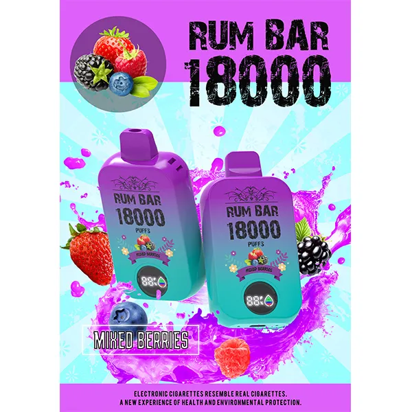 Rum Bar 18000 Puff  MIXED BERRIES