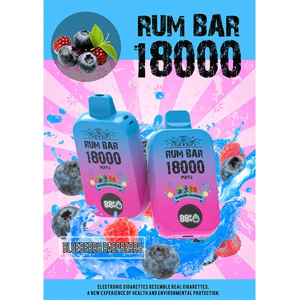 Rum Bar 18000 Puff BLUEBERRY RASPBERRY