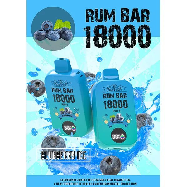 Rum Bar 18000 Puff BLUEBERRY ICE