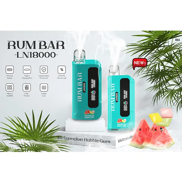 Rum Bar 18000 Puff Watermelon Bubble Gum