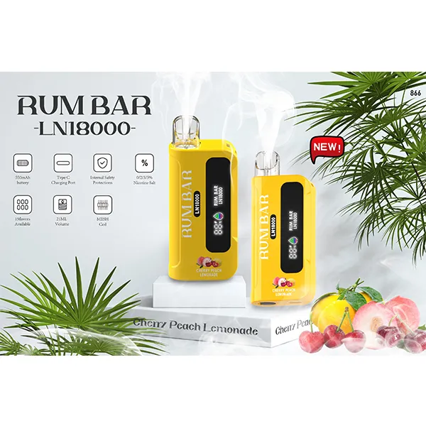 Rum Bar 18000 Puff Cherry Peach Lemonade