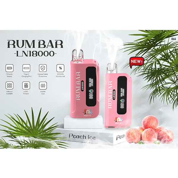 Rum Bar 18000 Puff Peach ice