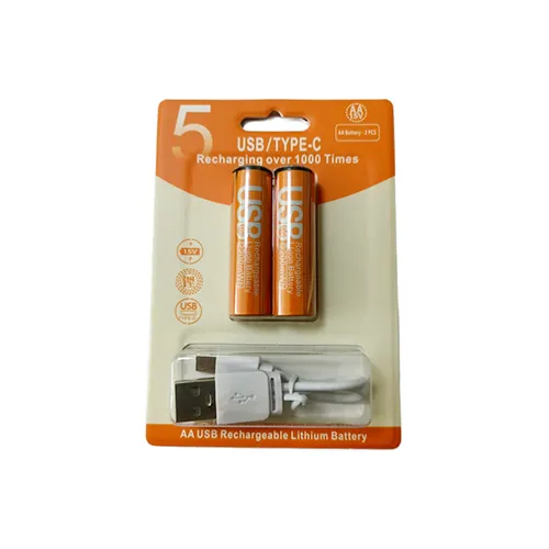 AA USB Rechargeable Lithium Battery