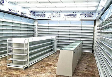 Pharmacy shelves