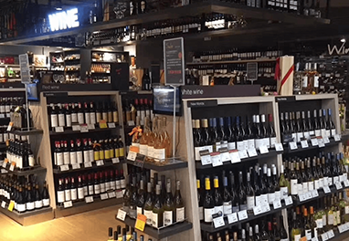 Red wine shelf