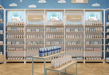 Maternity and Baby Store Shelves