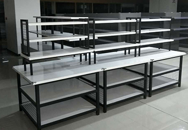 Multi-level platform shelves