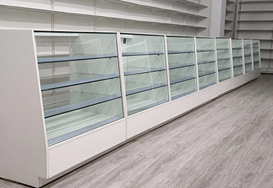 Pharmacy shelves
