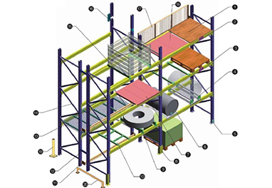 Heavy-duty beam-type shelving