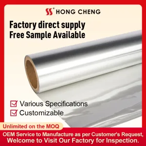 Three layers laminated foil PET+AL+PET