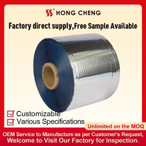 AL+PET+PET Double edge  Spooling Aluminum foil (Blue Single Side )