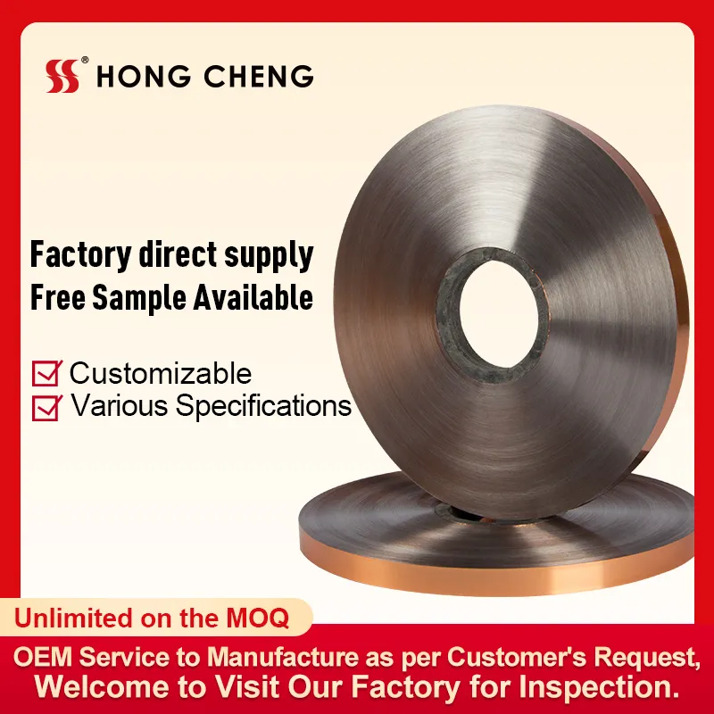 Single side Conductive mylar foil in pad with double sides copper color  PET+AL