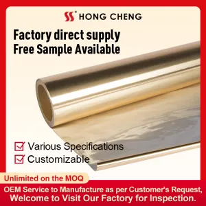 Aluminum foil with champaign golden color printing AL+PET