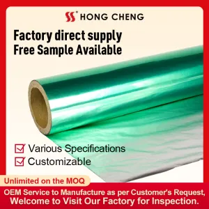 Aluminum foil AL+PET - Priting with bright green color