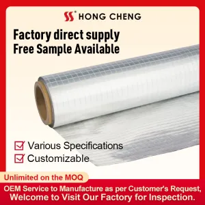 Three-in-one Aluminum foil with FIBER MESH  AL+FIBER MESH+PE