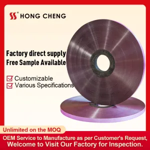 3Aluminum foil for Cable shielding AL+OPE(Single side pink color)