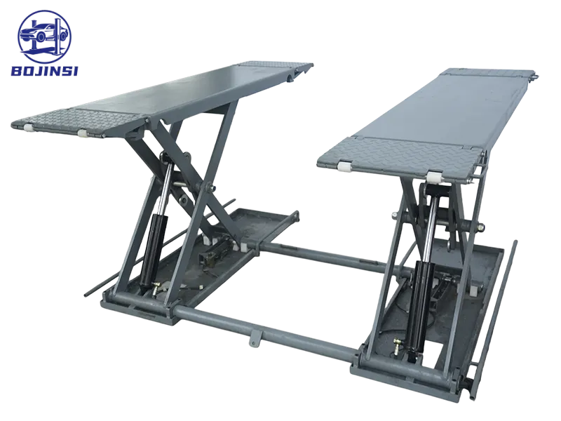 Mobile Scissor Car Hoist 3500kg Portable Hydraulic Scissor Low Rise Auto Lift Repair Equipment for Auto Workshop