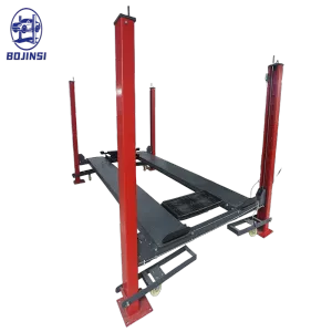 Hydraulic 4 Post Double-Layer Car Parking Systems Duplex Parking Lift 4 Tons Car Parking Stacker Residential Parking Lift