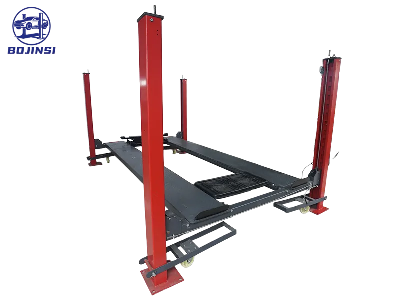 Hydraulic 4 Post Double-Layer Car Parking Systems Duplex Parking Lift 4 Tons Car Parking Stacker Residential Parking Lift